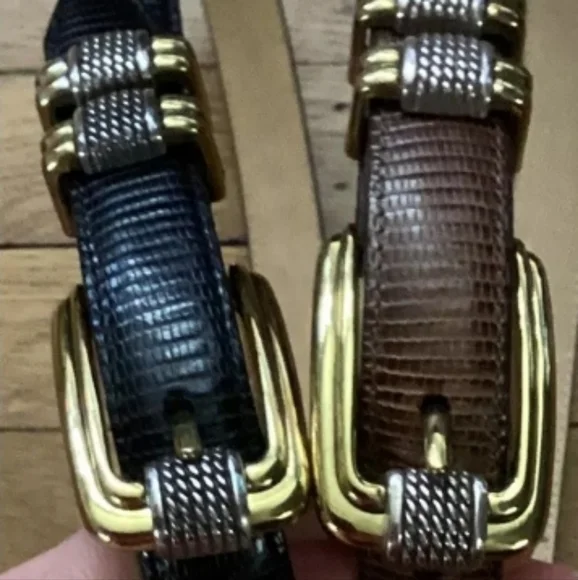 Brighton Belts Black Brown Silver Gold Hardware Size L Brighton Size L 34 Black and Brown Reversible Belt Silver  main image 4